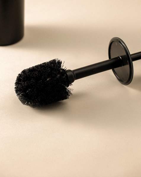 Porta Scopino a Terra/Muro Essentials | Accessorio Bagno in Acciaio Inox