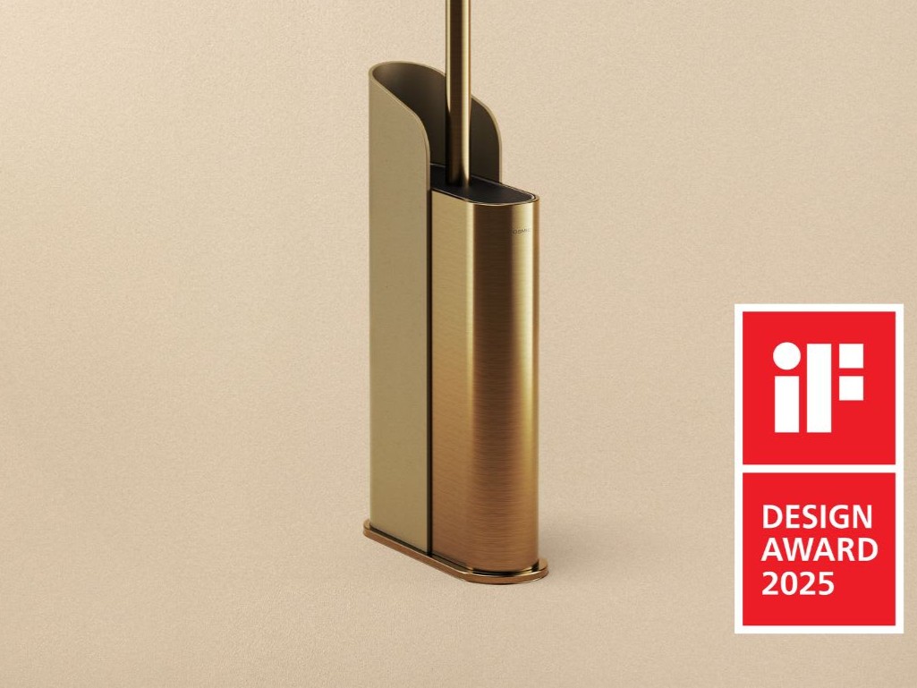 Porta Scopino Pavimento/Parete Flat Cosmic | Accessorio Bagno Ultra Slim