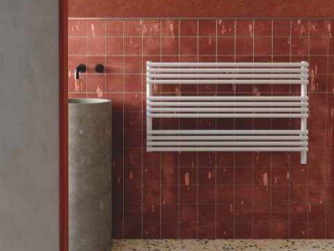 Scaldasalviette Elettrico Orizzontale Tubes Ritmato 14 | Termoarredo Bagno Bianco